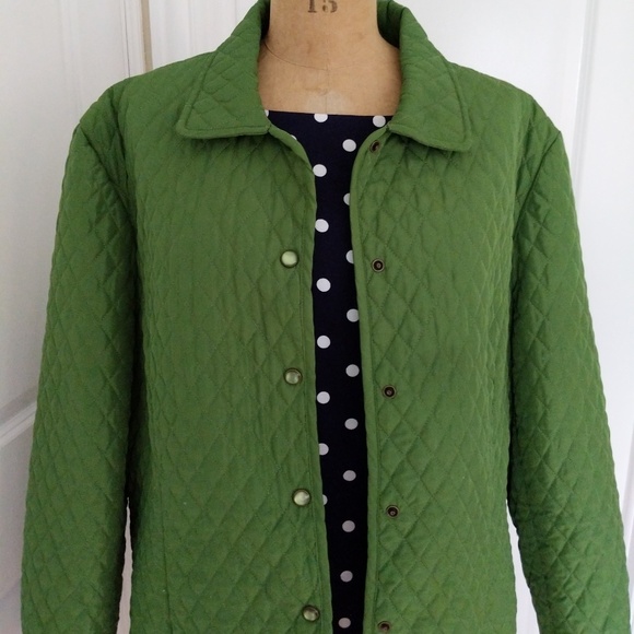 Dress Barn Jackets & Blazers - Dress Barn Kelly Green Quilted Coat Size 22W